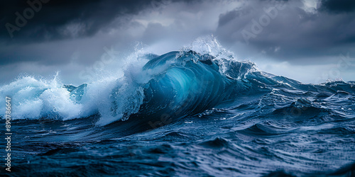 Atlantic Ocean sea wave during a hurricane