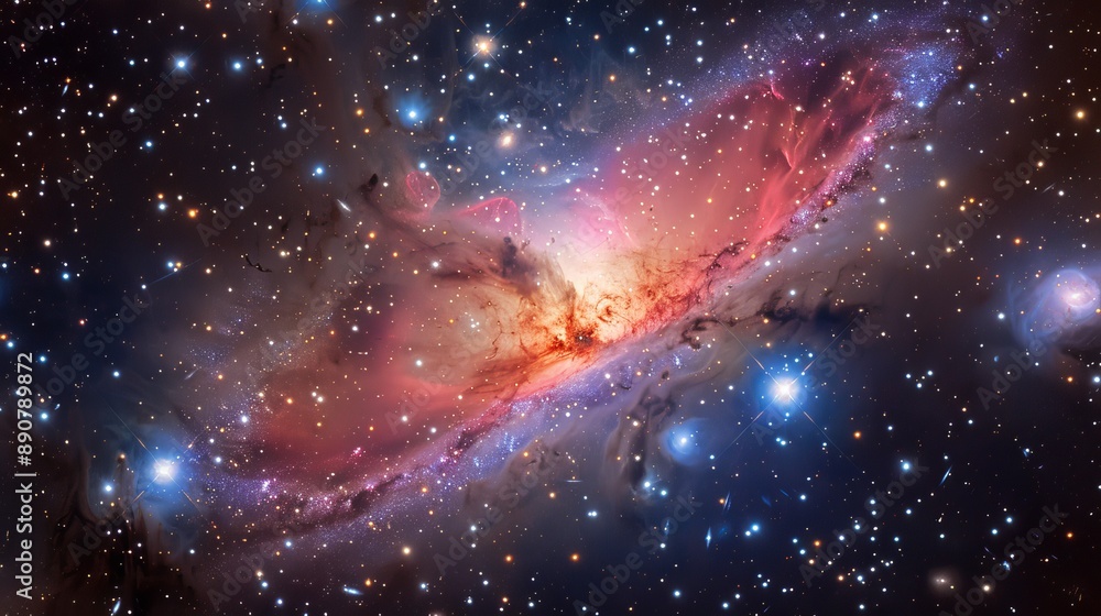 Captivating stock image showcasing the mesmerizing beauty of the galaxy universe, banner Captivating stock image showcasing the mesmerizing beauty of the galaxy universe, banner