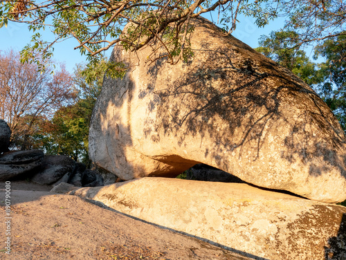 Beglik Tash megaliths - natural rock formation, prehistoric rock sanctuary on the southern Black Sea coast of Bulgaria photo