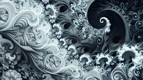 Wallpaper Mural Intricate fractal design with spirals Torontodigital.ca