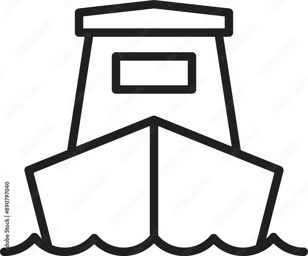 Ship Line Icon Ship Line Icon