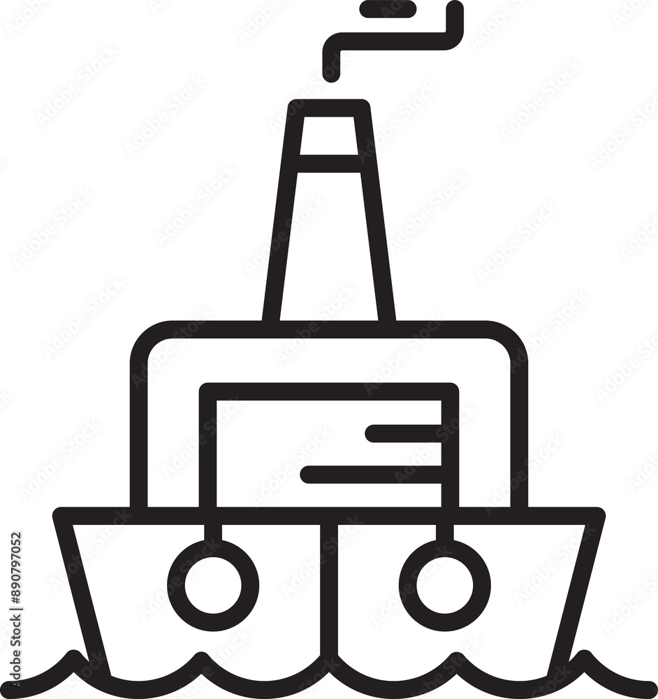 Ship Line Icon Ship Line Icon