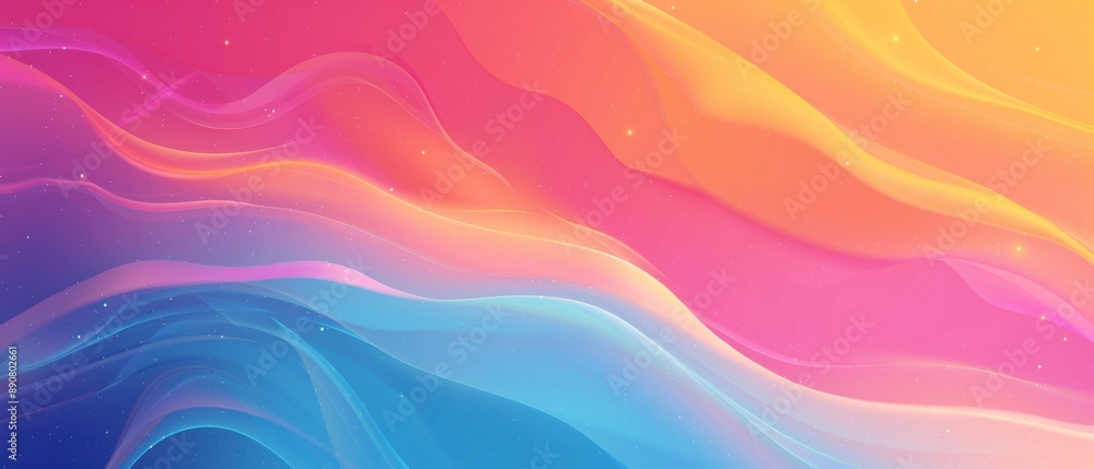 Vibrant flowing waves in warm and cool colors blending seamlessly creating a serene and dynamic atmosphere. Vibrant flowing waves in warm and cool colors blending seamlessly creating a serene and dynamic atmosphere.