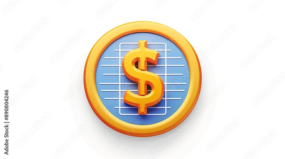 Dollar sign minimal , protect concept Dollar sign minimal , protect concept