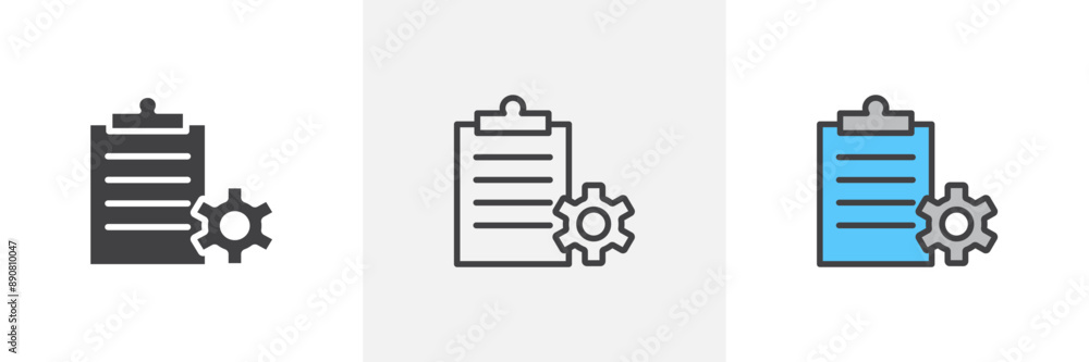Project Management colored icon set Project Management colored icon set