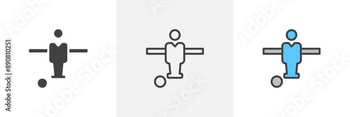 Foosball colored icon set
