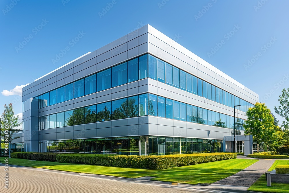 Modern office building exterior background Modern office building exterior background