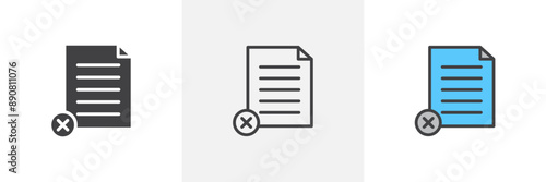 Paperless colored icon set