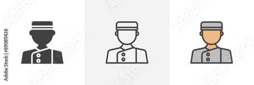 Concierge colored icon set