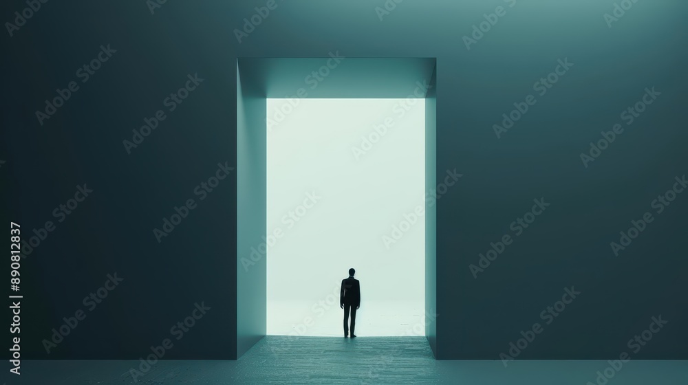 A futuristic business model in an ultramodern, supernatural scene, with copy space A futuristic business model in an ultramodern, supernatural scene, with copy space