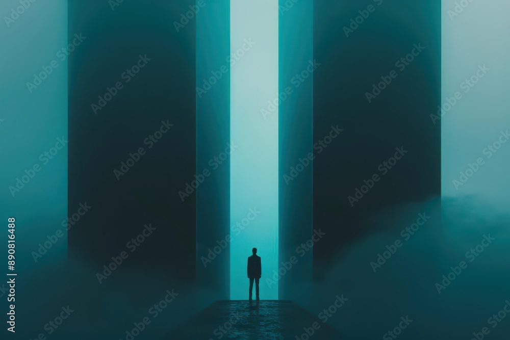 Engage audiences with impactful imagery in an ultramodern, supernatural scene, with copy space Engage audiences with impactful imagery in an ultramodern, supernatural scene, with copy space