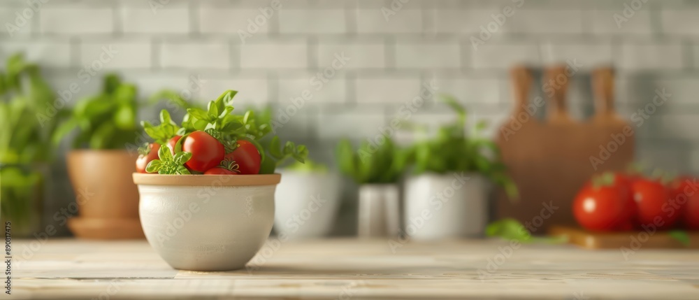 Healthy culinary creations come alive in an ultramodern, supernatural scene, with copy space Healthy culinary creations come alive in an ultramodern, supernatural scene, with copy space