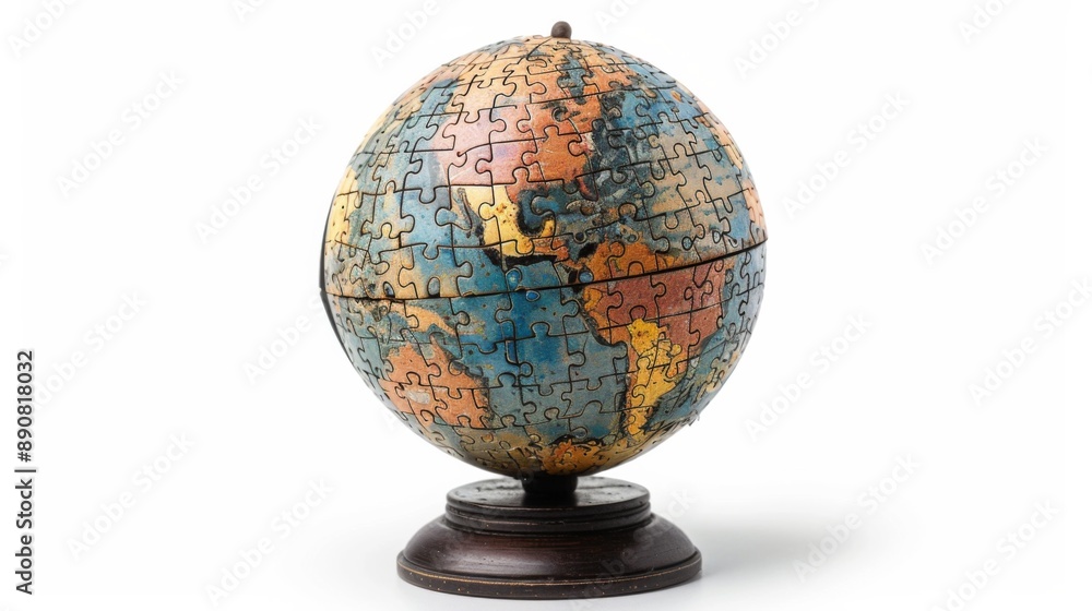 Globe Puzzle on Wooden Stand Globe Puzzle on Wooden Stand