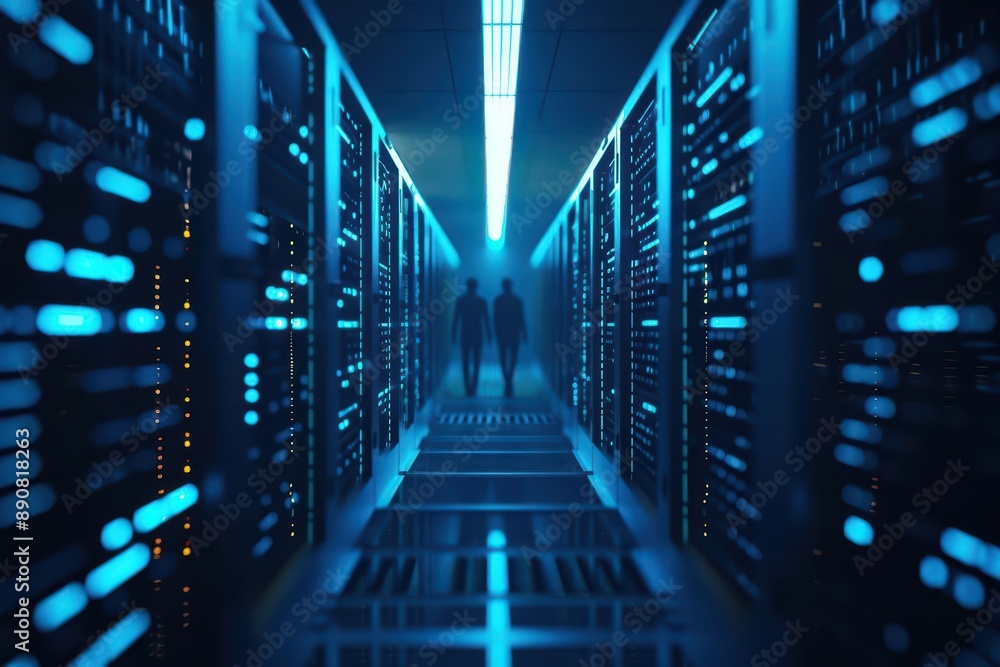 Outsourcing solutions streamline operations in an ultramodern, supernatural scene, with copy space Outsourcing solutions streamline operations in an ultramodern, supernatural scene, with copy space
