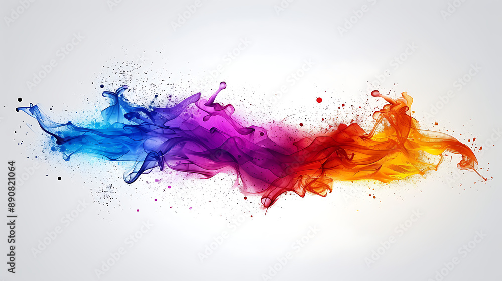 Vibrant Splash of Colorful Abstract Ink Vibrant Splash of Colorful Abstract Ink