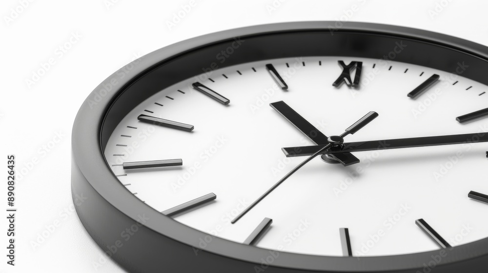 Black and White Minimalistic Wall Clock Black and White Minimalistic Wall Clock