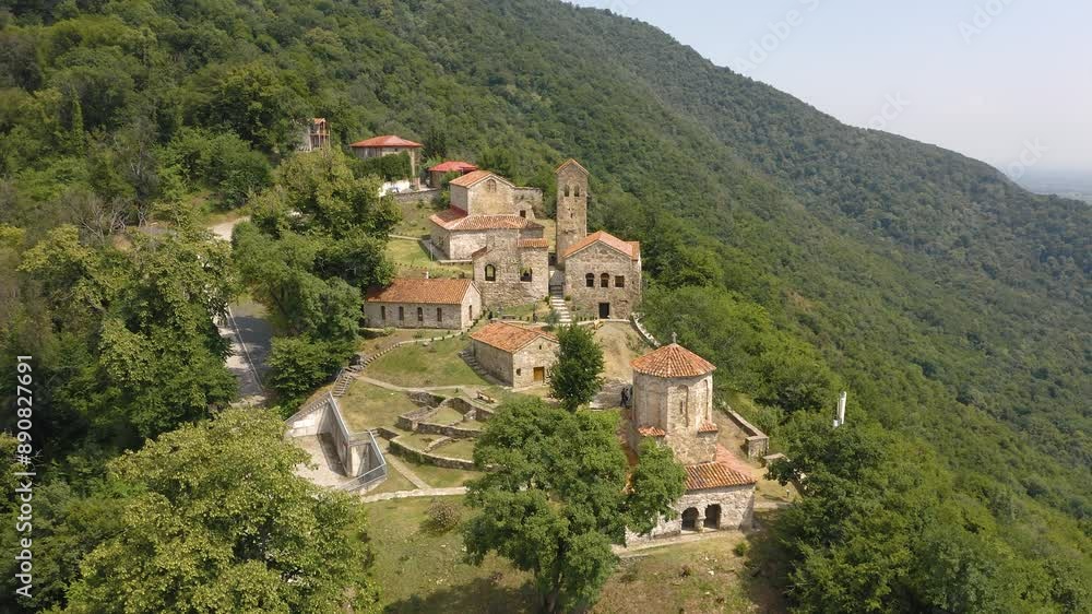 Aerial view of Nekresi orthodox monastery in Georgia Aerial view of Nekresi orthodox monastery in Georgia