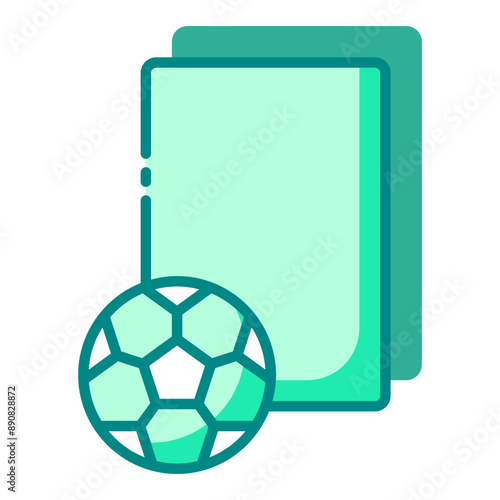 Icon depicting a football foul card, red or yellow.