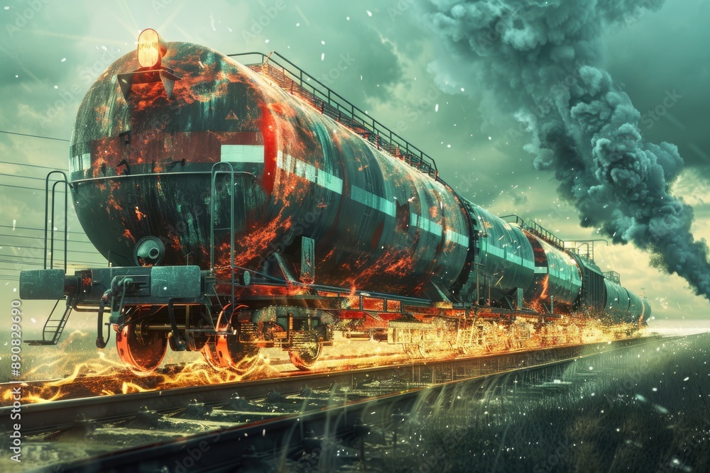 Chemical Train: Emergency Service Team Responds to Toxic Spill After Train Crash Chemical Train: Emergency Service Team Responds to Toxic Spill After Train Crash