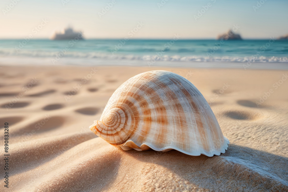A close-up of a shell lies on the sea. abstract design. Template texture for interior, packaging, wallpaper, textile, paper, interior decoration, image. A close-up of a shell lies on the sea. abstract design. Template texture for interior, packaging, wallpaper, textile, paper, interior decoration, image.