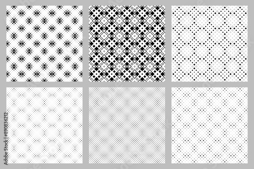 Square pattern background set - abstract  repeating vector graphic design