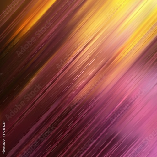 Gold And Burgundy Background. Diagonal Motion Blur with Pink and Yellow Lines