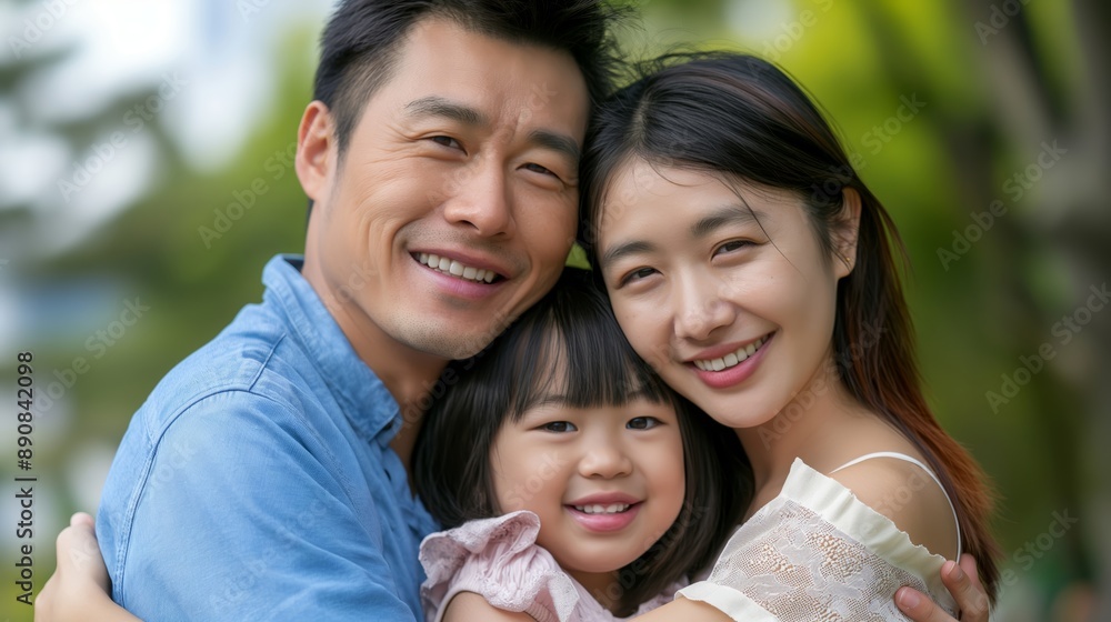 Heartwarming Portrait of an Asian Family Emphasizing Close Bonds and Happiness Heartwarming Portrait of an Asian Family Emphasizing Close Bonds and Happiness