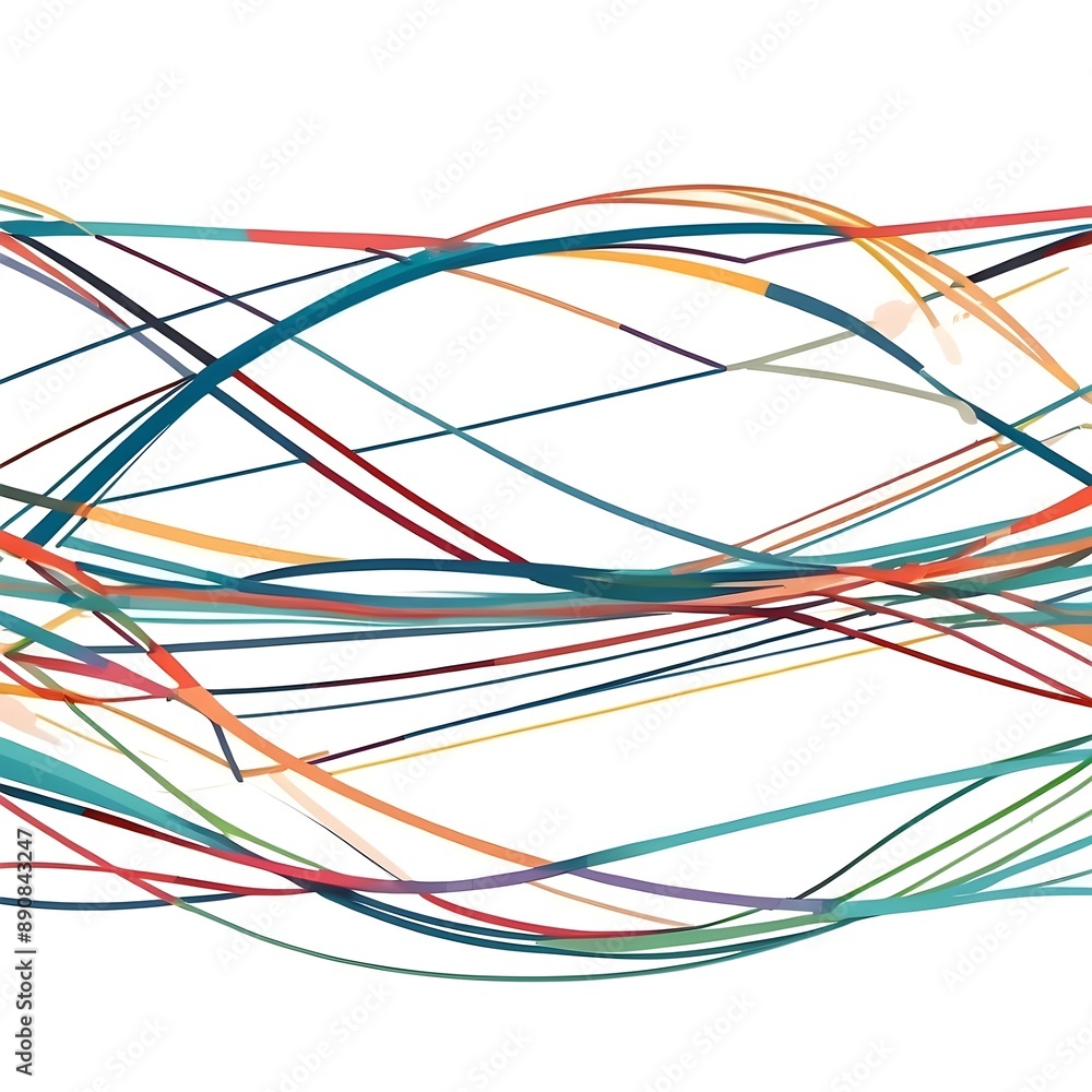 Abstract Interconnectedness: A mesmerizing abstract artwork featuring a symphony of colorful lines intertwined, creating a sense of interconnectedness and dynamic flow. Abstract Interconnectedness: A mesmerizing abstract artwork featuring a symphony of colorful lines intertwined, creating a sense of interconnectedness and dynamic flow.