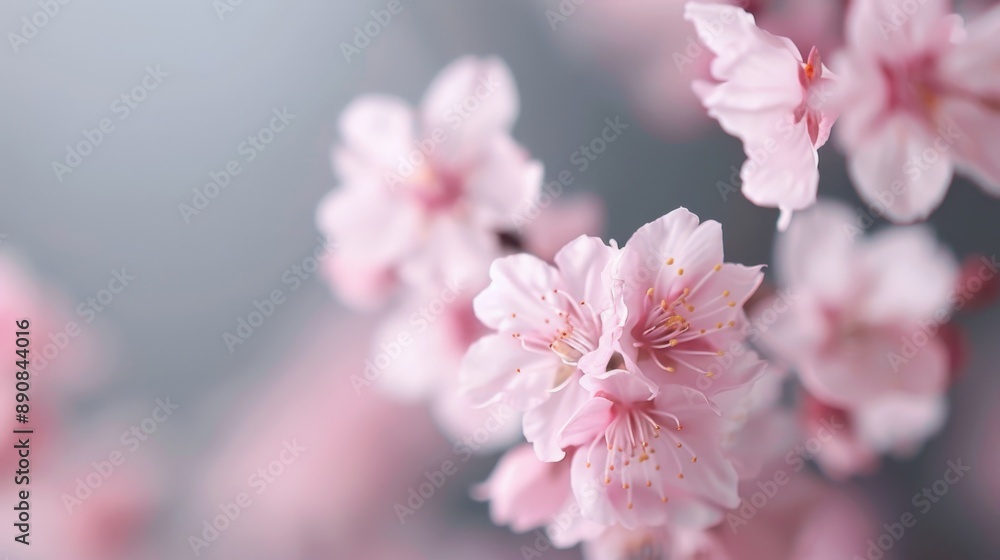 Cherry blossoms in full bloom with a soft focus, capturing the delicate beauty, transience, and gentle tranquility of springtime in an evocative and artistic display. Cherry blossoms in full bloom with a soft focus, capturing the delicate beauty, transience, and gentle tranquility of springtime in an evocative and artistic display.