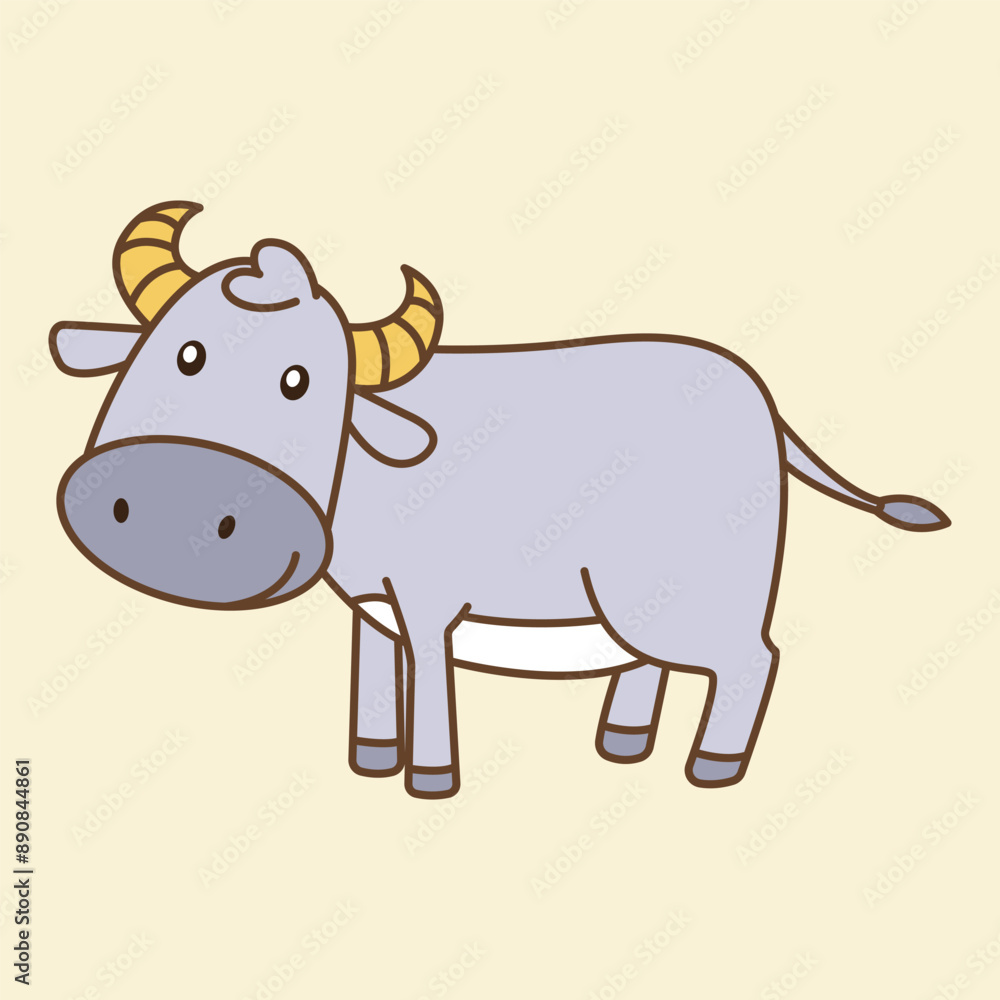 Carabao Flat Design Clipart Carabao Flat Design Clipart