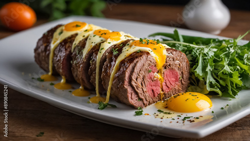 Matambre steak roll, traditional food of Argentina photo