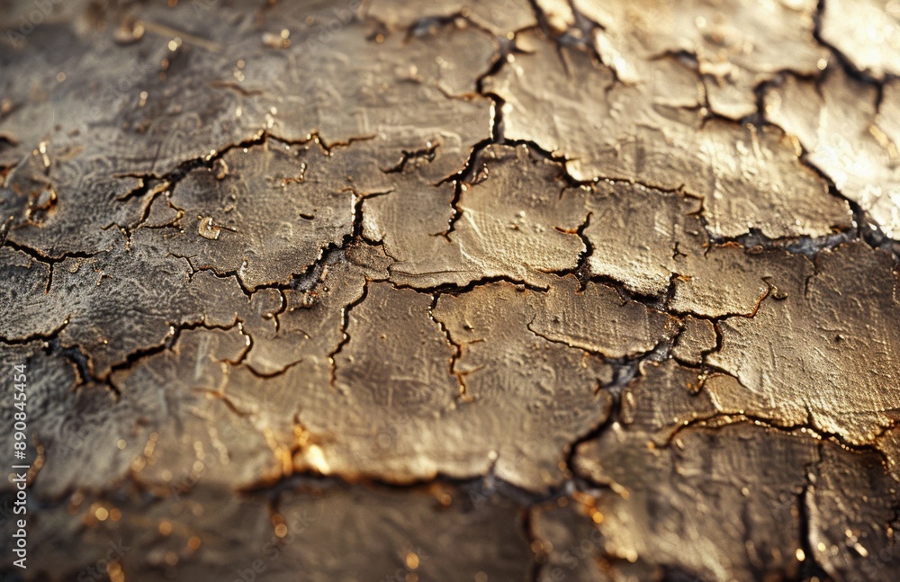 Fototapeta premium Close Up of Dried Mud Cracks in the Desert