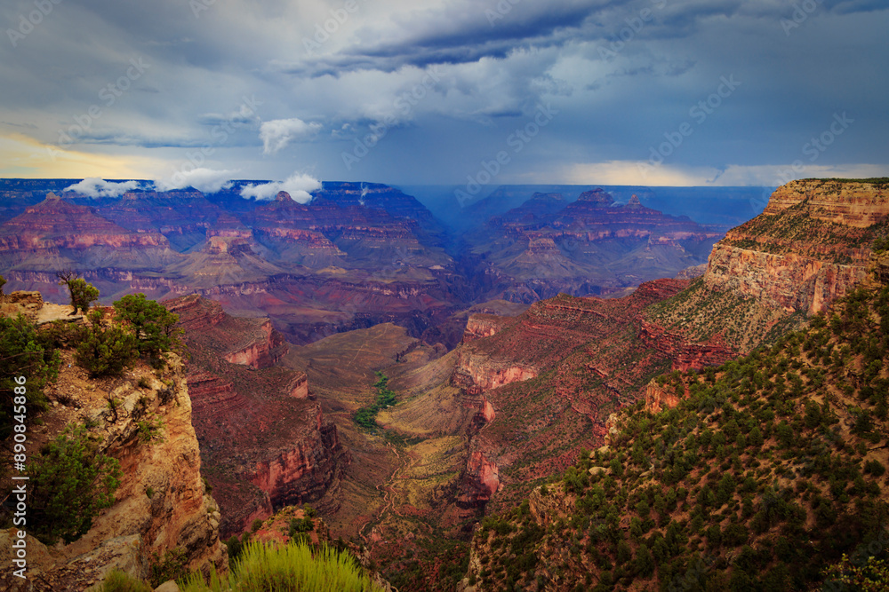 Rainstorm over the Kaibab Trail at the Grand Canyon Rainstorm over the Kaibab Trail at the Grand Canyon