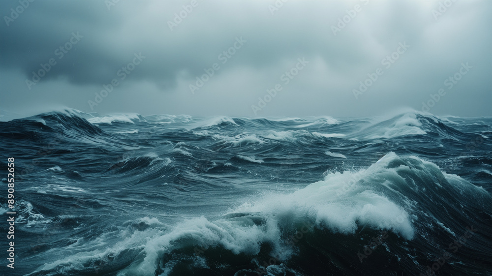 Fototapeta premium 台風の日本の海