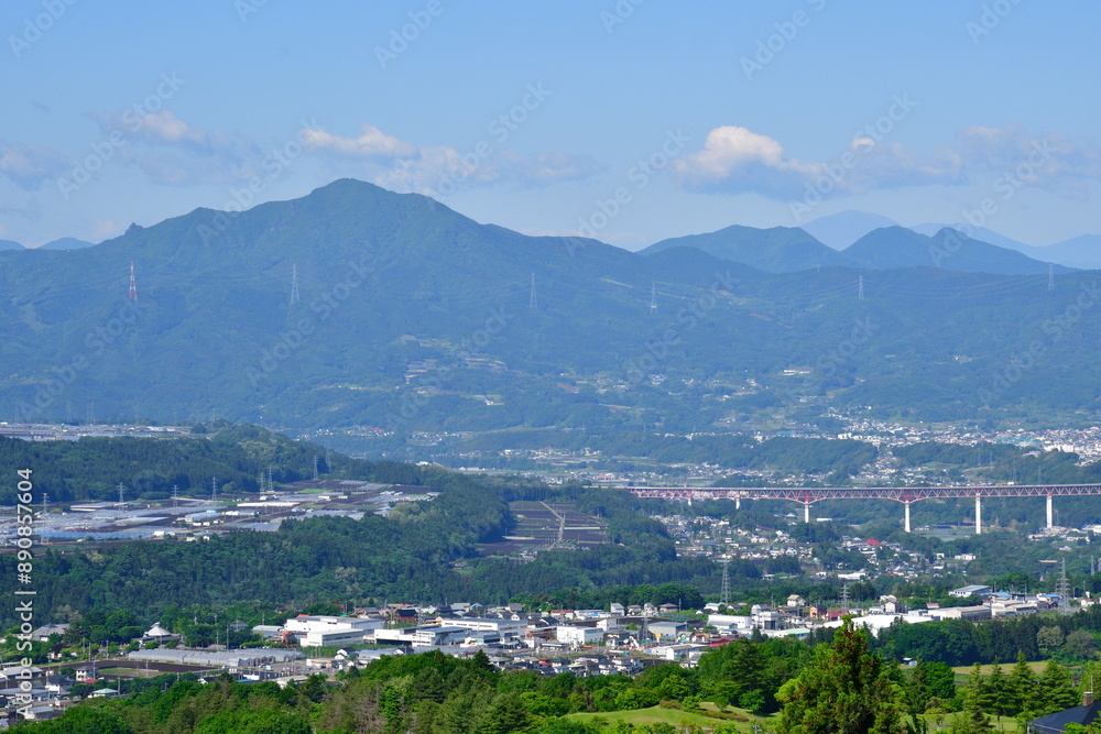 沼田市河岸段丘ビューポイントからの眺望(群馬県) 沼田市河岸段丘ビューポイントからの眺望(群馬県)