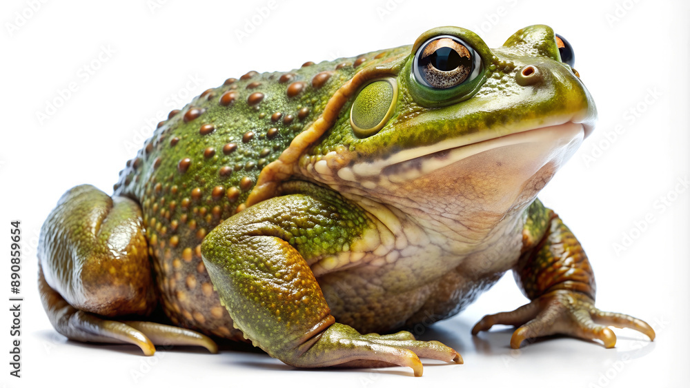 Obraz premium Frog on white background. Generative Ai
