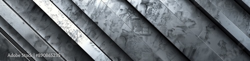 Diagonal Metallic Stripes With Abstract Grey Texture