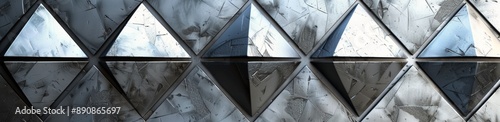 Geometric Metal Wall Panel Design With Reflective Surface