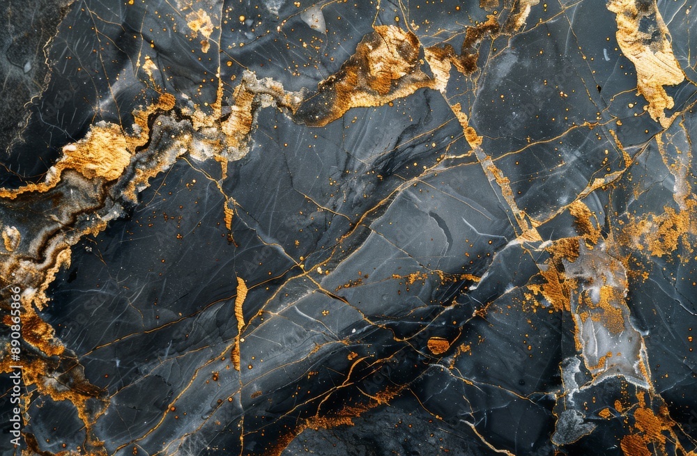 Black Marble With Golden Veins Close Up Texture Black Marble With Golden Veins Close Up Texture