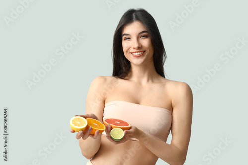 Beautiful young woman with ...