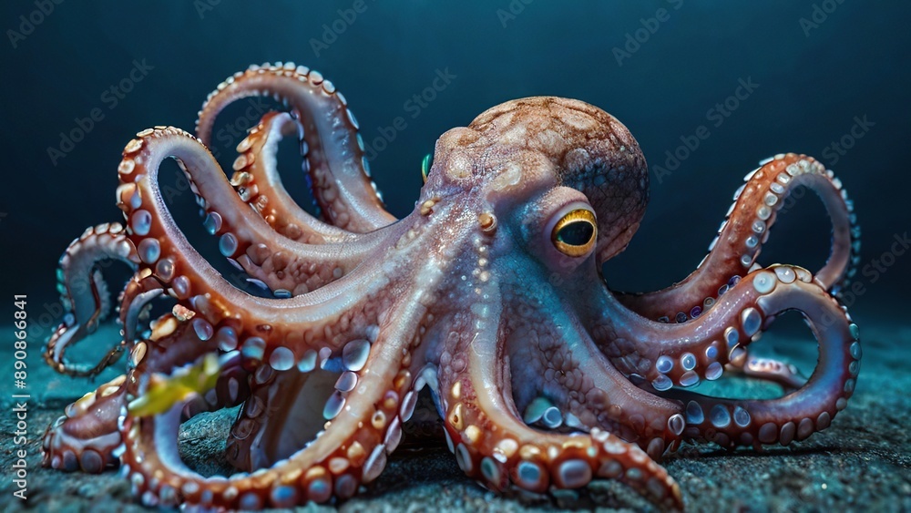 custom made wallpaper toronto digitalAmazing octopus on the bottom in the depths of the ocean