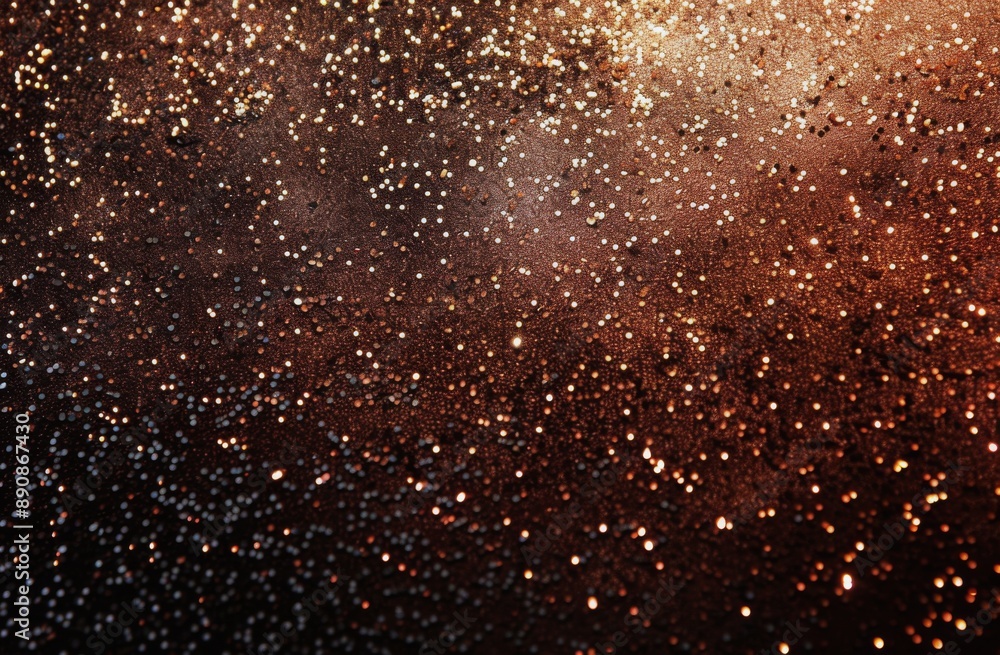 Close Up of Gold and Brown Glitter on Black Surface Close Up of Gold and Brown Glitter on Black Surface