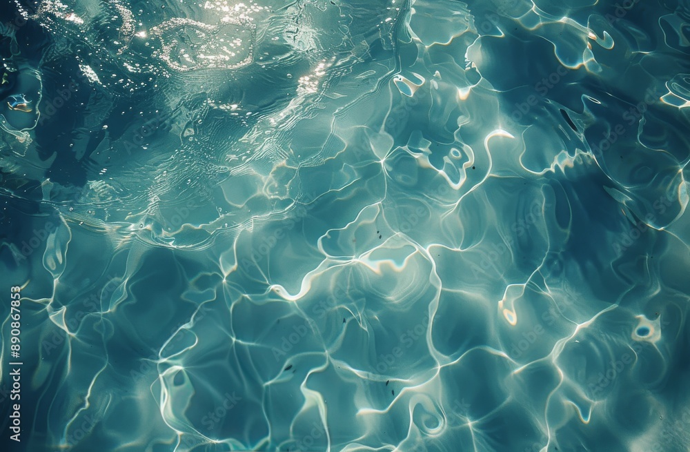 Sparkling Blue Water Ripples in a Swimming Pool on a Sunny Day Sparkling Blue Water Ripples in a Swimming Pool on a Sunny Day