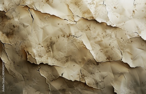Close-Up of a Weathered Brown and Beige Concrete Wall