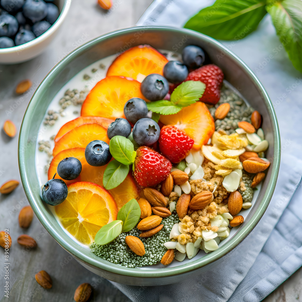 bowl of muesli with fruits bowl of muesli with fruits