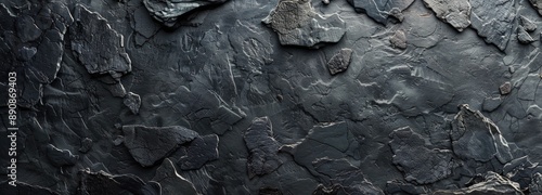 Rough Black Rock Texture Close Up