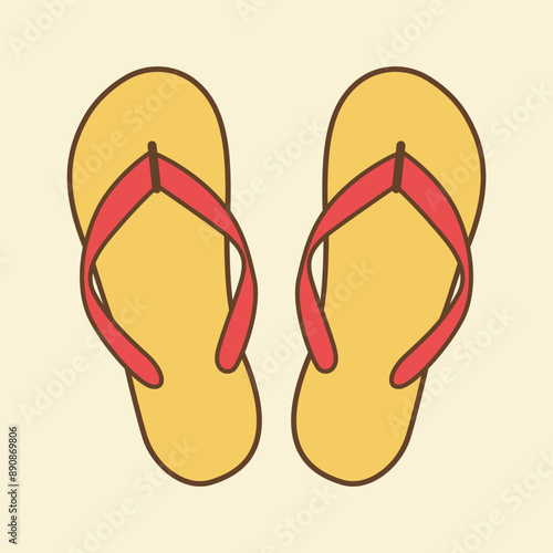 Slippers Flat Design Clipart