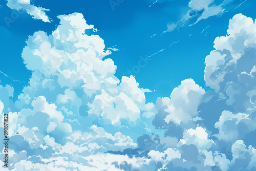 blue sky background with clouds. High quality photo