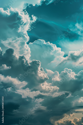 blue sky background with clouds. High quality photo