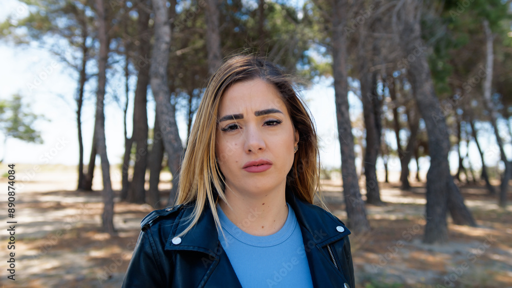Angry Woman Looking At The Camera Angry Woman Looking At The Camera